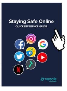Cover of the Staying Safe Online Guide with everyone's logos