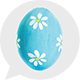 Easter Egg Blue flowers