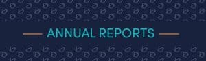Annual Reports text on Navy background with Netsafe shield pattern