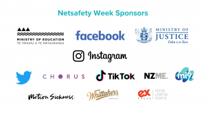 Logos of the companies that are supporters for Netsafety Week