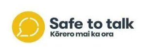 Logo for Safe to talk| Korero mai ka ora